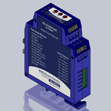 BB-FOSTCDR-INV - Serial Converter, RS-232/422/485 TB To MM Fiber ST ...